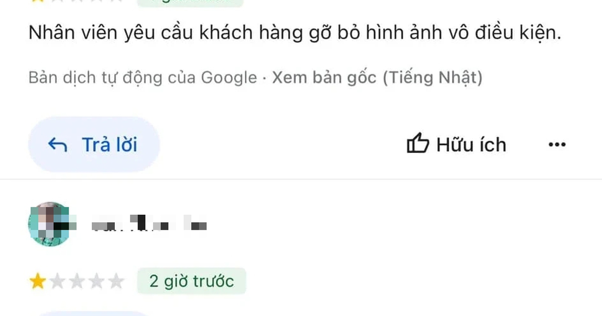 Nhà hàng bị đánh giá 1 sao vì tưởng nhầm liên quan vụ khách tố bắt xóa hình