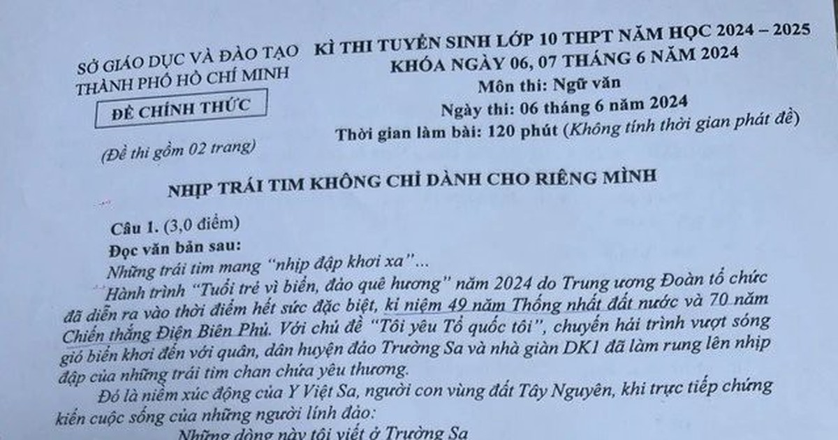 Cô gái xúc động vì chia sẻ của mình đăng trên Thanh Niên vào đề thi lớp 10