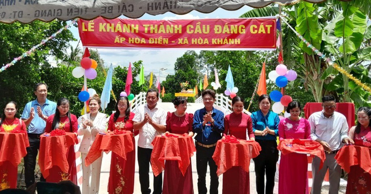 Tiệm vàng Kim Tài Phúc tổ chức khánh thành cây cầu Đáng Cát ‘cây cầu nghĩa tình’