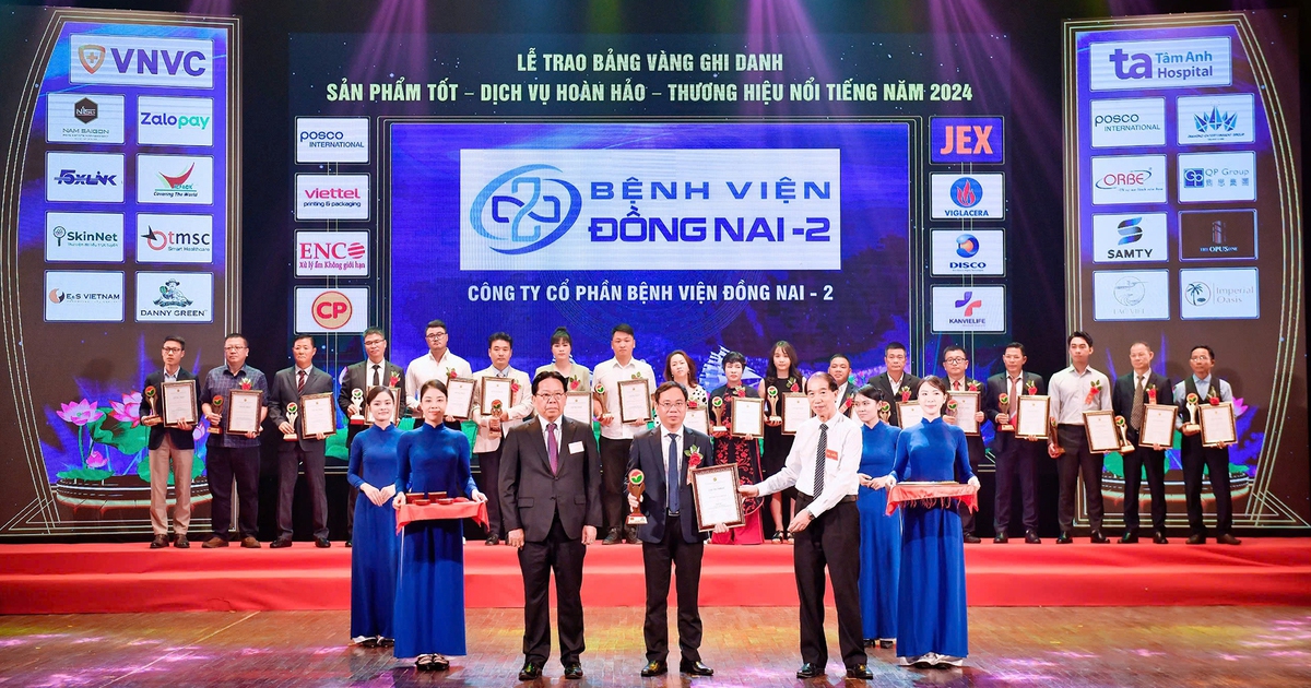 Bệnh viện Đồng Nai -2 nhận danh hiệu Top 20 dịch vụ hoàn hảo năm 2024