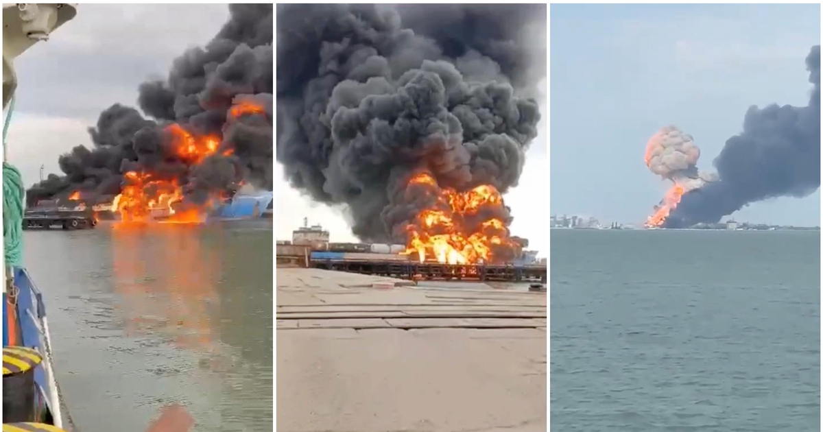 Ukraine xác nhận tấn công phà chở nhiên liệu tại Nga, cháy lớn chưa tắt