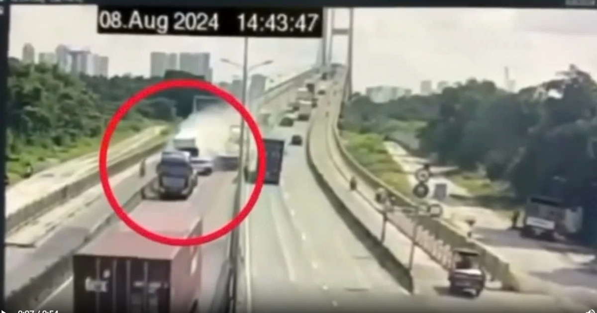 Tai nạn liên hoàn ở cầu Phú Mỹ: Xe tải đông lạnh tuột dốc không phanh