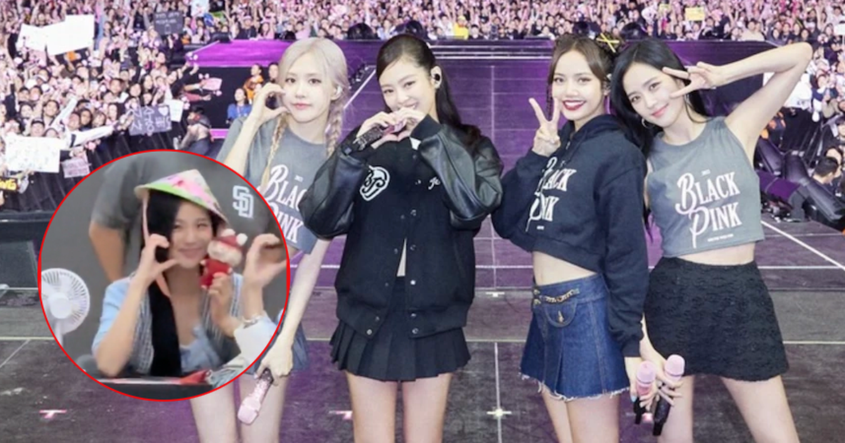 BlackPink đội nón lá, đeo khăn rằn tại buổi ký tặng fan
