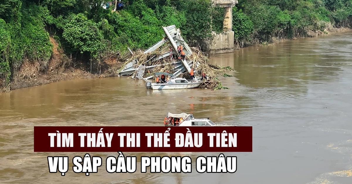 Vụ sập cầu Phong Châu: Đã tìm thấy nạn nhân đầu tiên