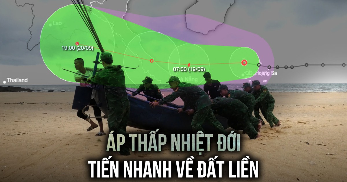 [CẬP NHẬT BÃO SỐ 4] Áp thấp nhiệt đới tiến nhanh về đất liền, gây mưa ...