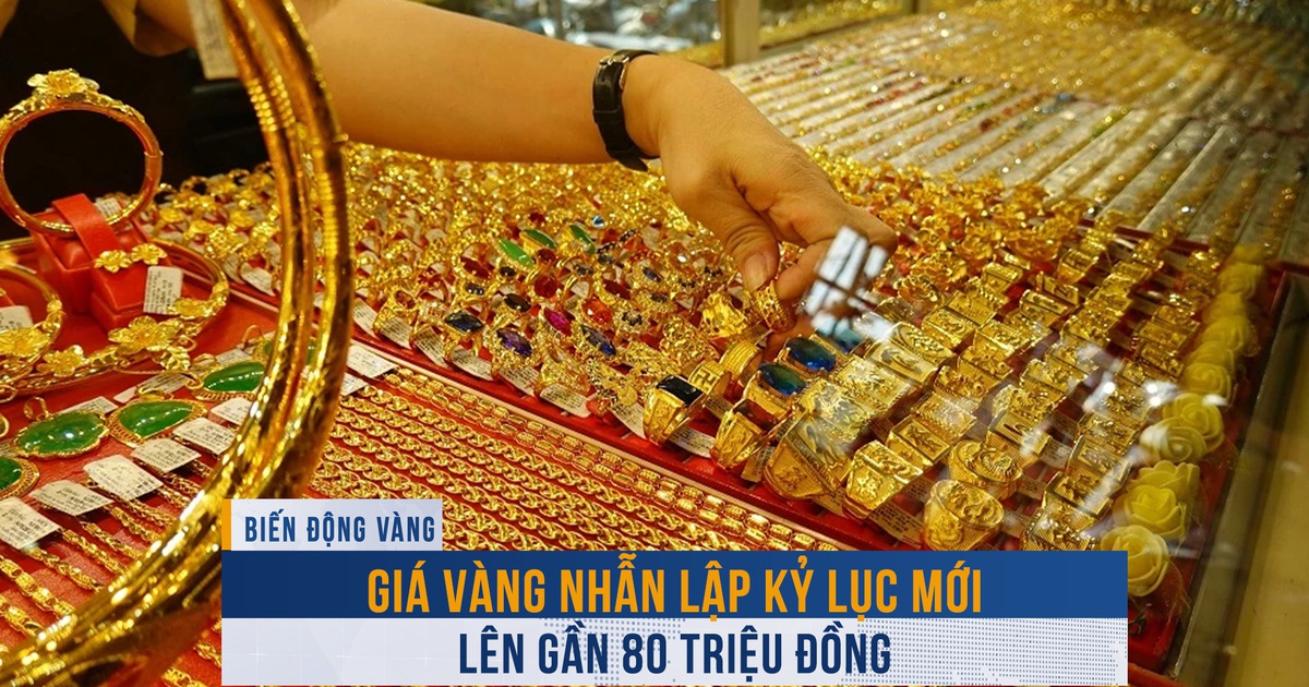 Biến động vàng ngày 20.9: Giá vàng nhẫn lập kỷ lục mới lên gần 80 triệu đồng