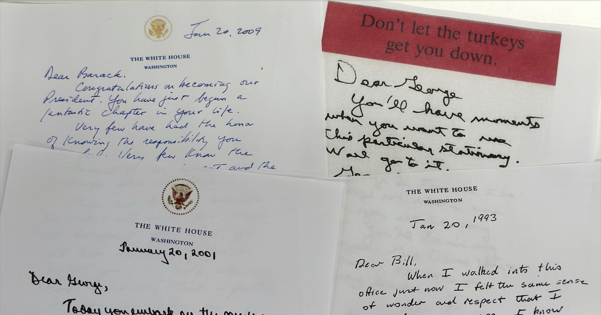 Behind the handwritten letter the US President left for his successor