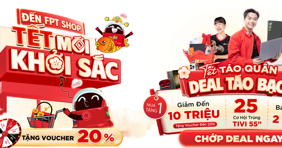 FPT Shop khuyến mãi Tết: Tết Táo Quân, tặng quà hấp dẫn