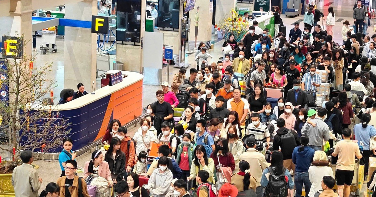 Sân bay Tân Sơn Nhất 'nghẹt thở' từ 1 - 2 giờ sáng, khách xếp hàng kín lối