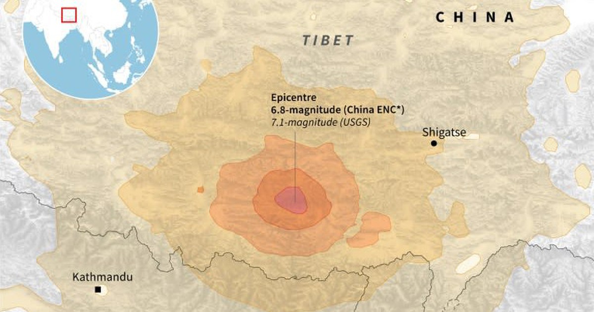 Earthquake shook three countries, 32 people died in China