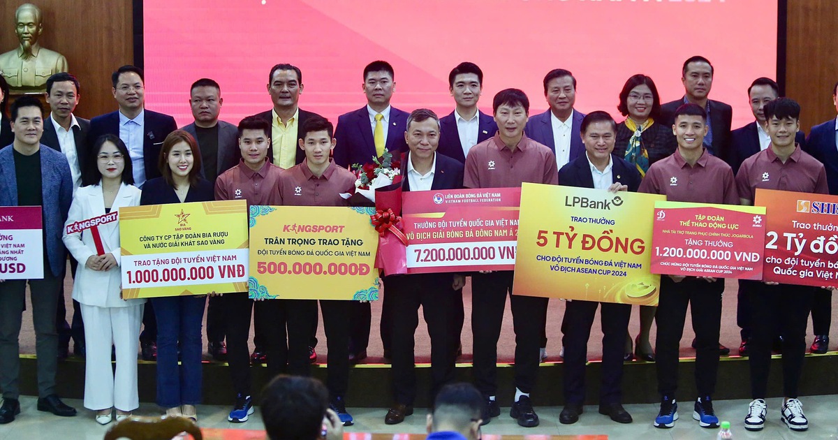 VFF gives a huge reward to the Vietnamese team, the total amount of money the champion receives is huge!