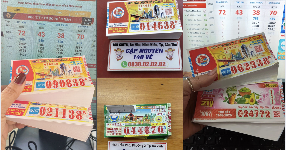 980 tờ tr&uacute;ng xổ số miền Nam ng&agrave;y 11 th&aacute;ng 10 đ&agrave;i TP.HCM, B&igrave;nh Phước... xuất hiện