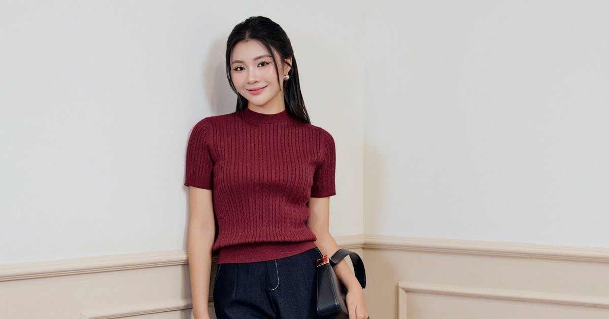 Giai điệu dịu dàng của mùa thu với áo dệt kim ngắn tay