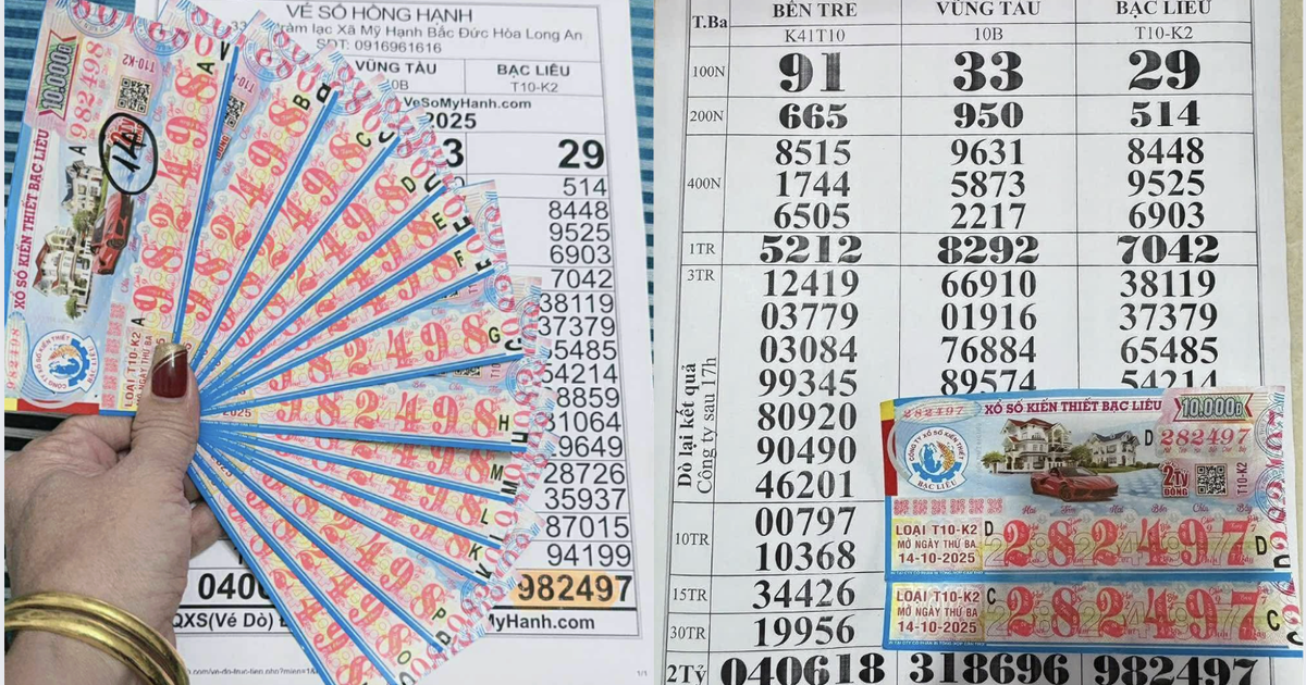 Xổ số miền Nam ng&agrave;y 14 th&aacute;ng 10: Nhiều tờ vừa tr&uacute;ng lớn xổ số Bạc Li&ecirc;u