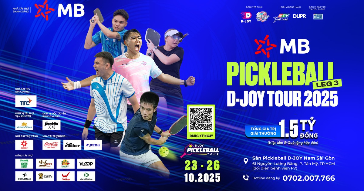 MB Pickleball D-Joy Tour 2025 chặng 3: Đường đua nóng hướng đến Vietnam Masters