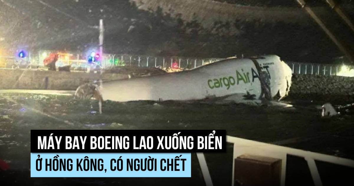 Máy bay Boeing trượt xuống biển ở Hồng Kông, có người chết