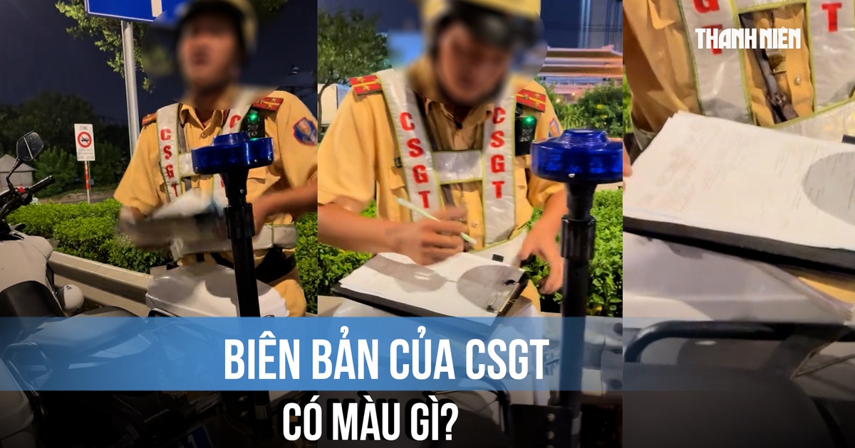 Nam thanh niên đòi CSGT TP.HCM lập biên bản màu hồng: Màu gì mới đúng?
