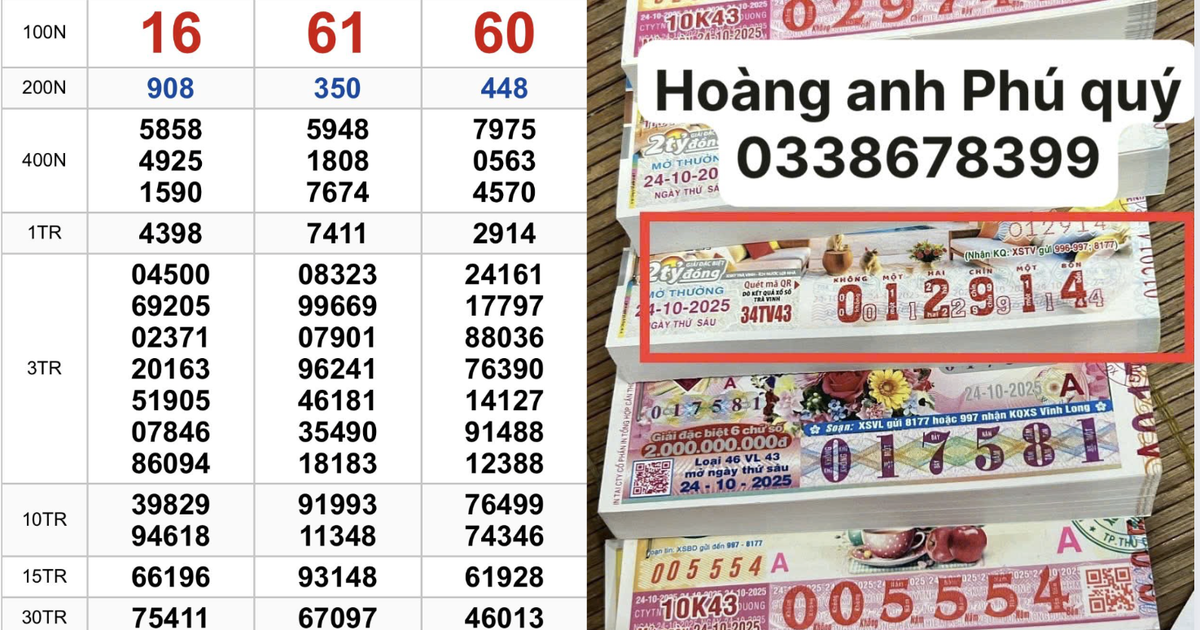 Xổ số miền Nam ng&agrave;y 24 th&aacute;ng 10: Kh&aacute;ch TP.HCM nhận lộc lớn, tr&uacute;ng nguy&ecirc;n c&acirc;y v&eacute;