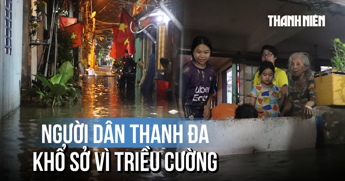 Người dân Thanh Đa vật lộn với triều cường: 'Không có máy bơm là thua'