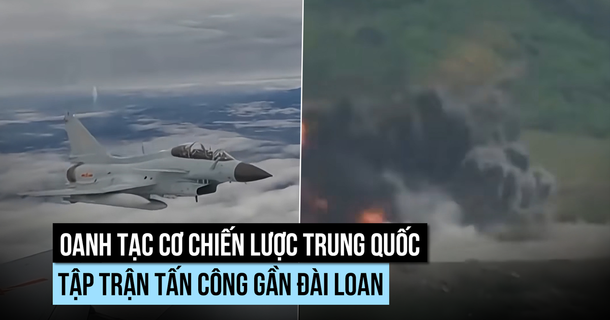 Máy bay chiến đấu, ném bom Trung Quốc huấn luyện tấn công gần Đài Loan