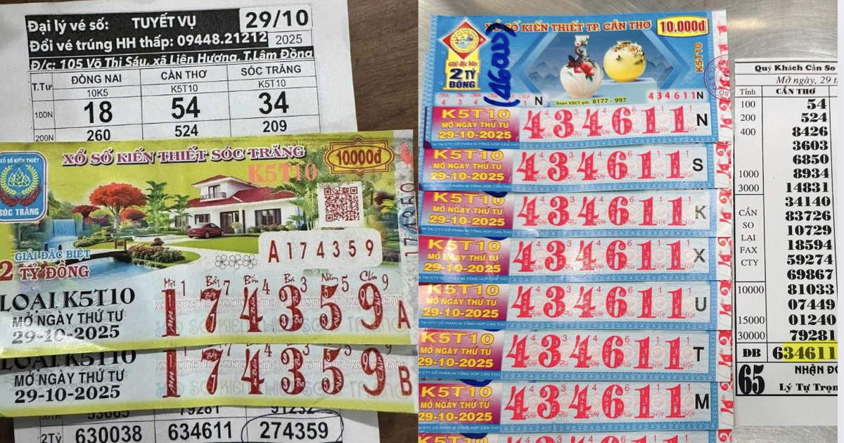 Giải khủng xổ số miền Nam ng&agrave;y 29 th&aacute;ng 10 &#039;nổ&#039; ở Cần Thơ, L&acirc;m Đồng