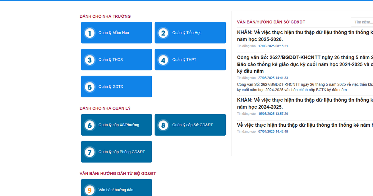 Sở GD-ĐT TP.HCM cảnh b&aacute;o c&oacute; doanh nghiệp mạo danh triển khai phần mềm dữ liệu