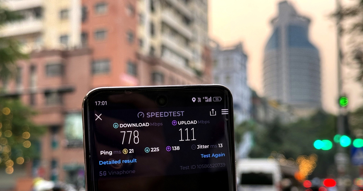 VinaPhone dẫn đầu về tốc độ mạng 5G tại Việt Nam