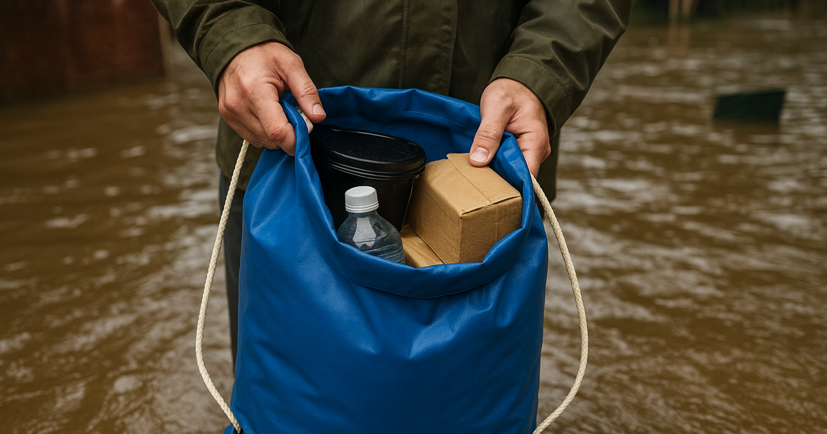 T&uacute;i chống lụt cứu t&agrave;i sản: &Yacute; tưởng ra đời từ nỗi khổ chạy lũ ở miền Trung