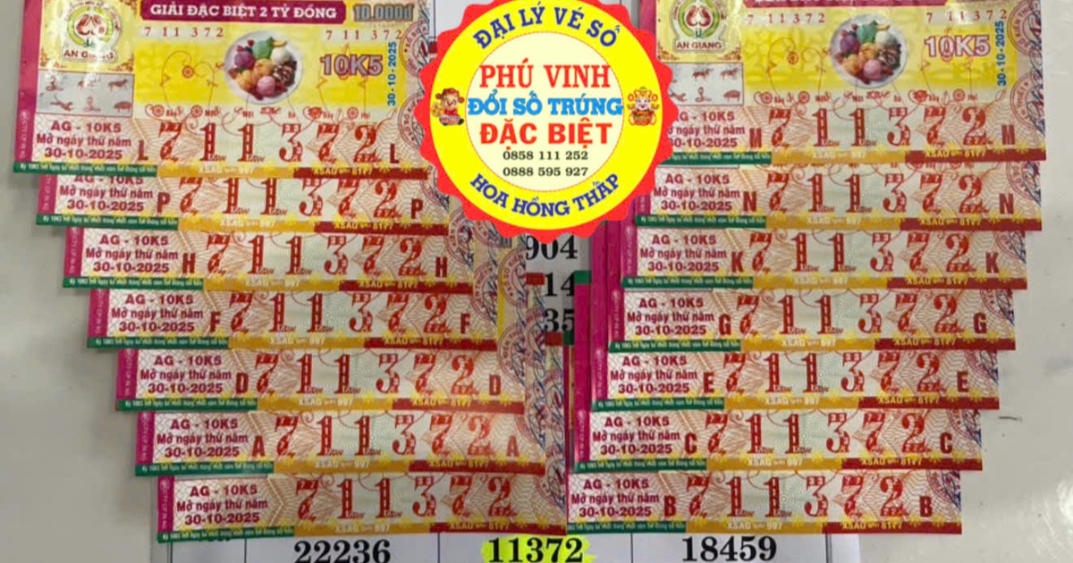 Xổ số miền Nam ng&agrave;y 30 th&aacute;ng 10: H&agrave;ng chục tờ tr&uacute;ng đ&agrave;i An Giang lộ diện