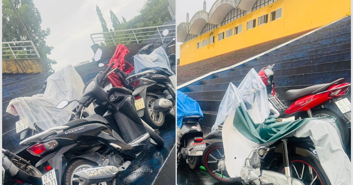 &#039;B&agrave; con y&ecirc;n t&acirc;m, xe an to&agrave;n nh&eacute;!&#039; - chuyện ấm l&ograve;ng giữa lũ ở s&acirc;n vận động Huế