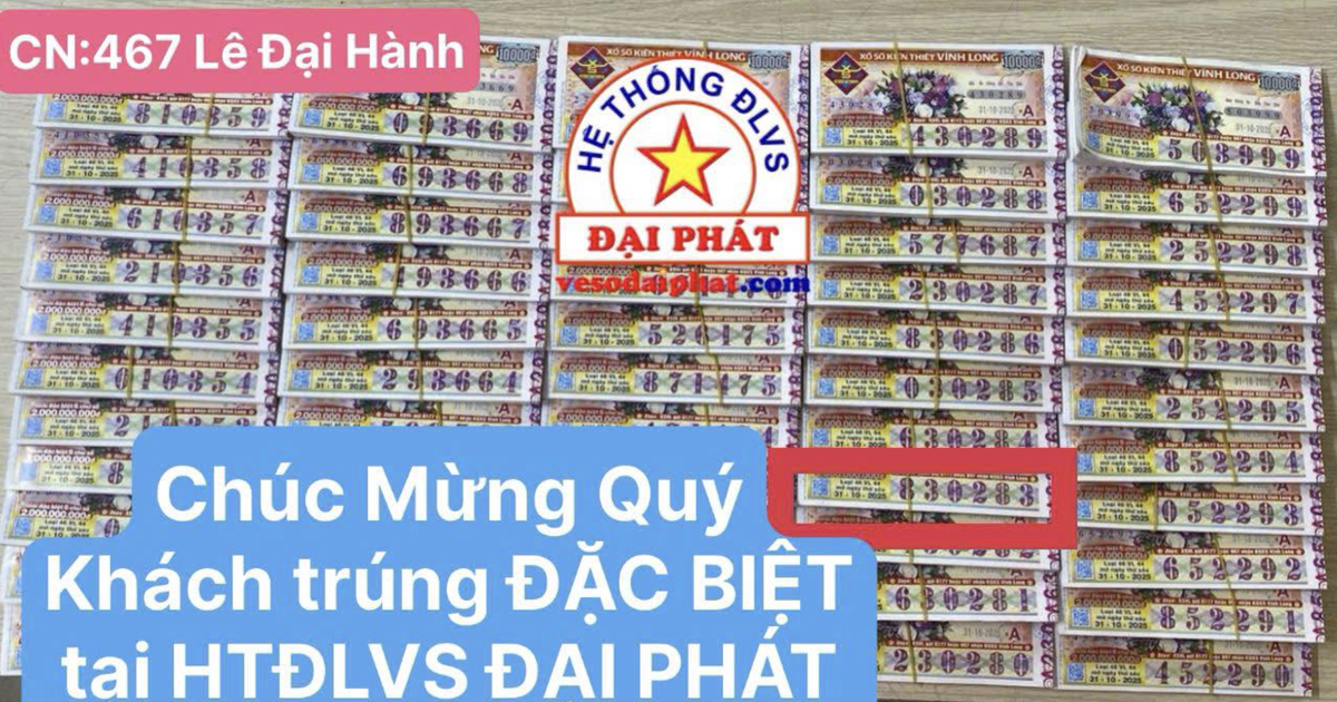 Độc đắc xổ số miền Nam ng&agrave;y 31 th&aacute;ng 10: V&eacute; tr&uacute;ng đ&agrave;i Vĩnh Long về... TP.HCM