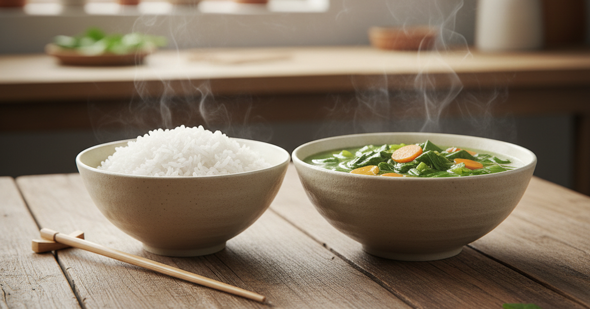 Ngày mới với tin tức sức khỏe: Ăn cơm, uống canh, có làm loãng dịch tiêu hóa?