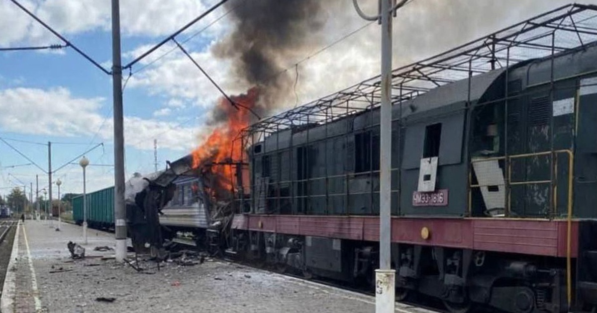 Chiến sự Ukraine ng&agrave;y 1.319: Ukraine tố UAV Nga tấn c&ocirc;ng xe lửa