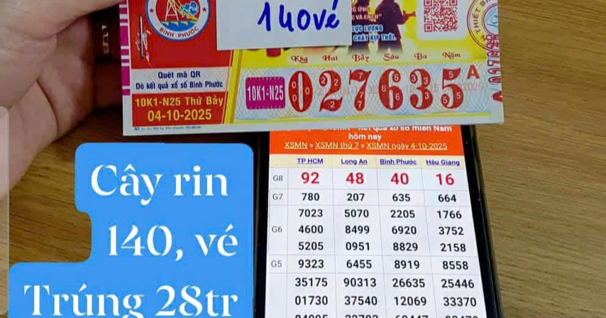 Xuất hiện 140 tờ tr&uacute;ng xổ số miền Nam ng&agrave;y 4 th&aacute;ng 10 ở TP.HCM