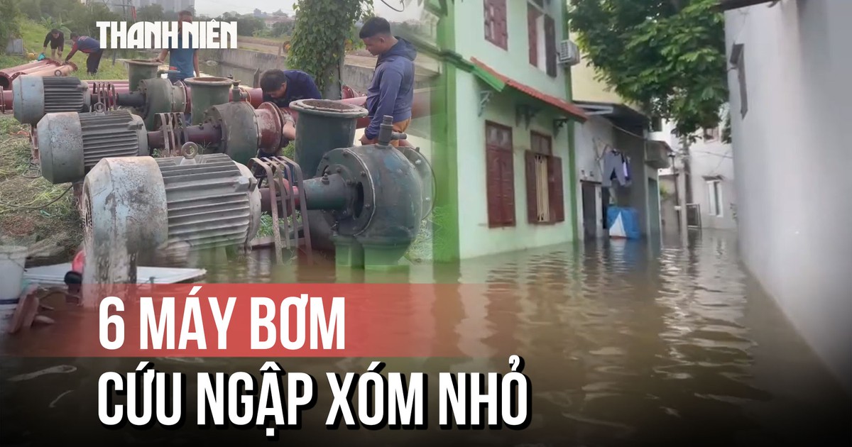 Đưa 6 máy bơm 'cứu ngập' xóm nhỏ ở Hà Nội