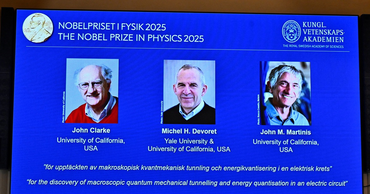 Nobel Vật l&yacute; 2025 trao cho 3 nh&agrave; khoa học tại Mỹ