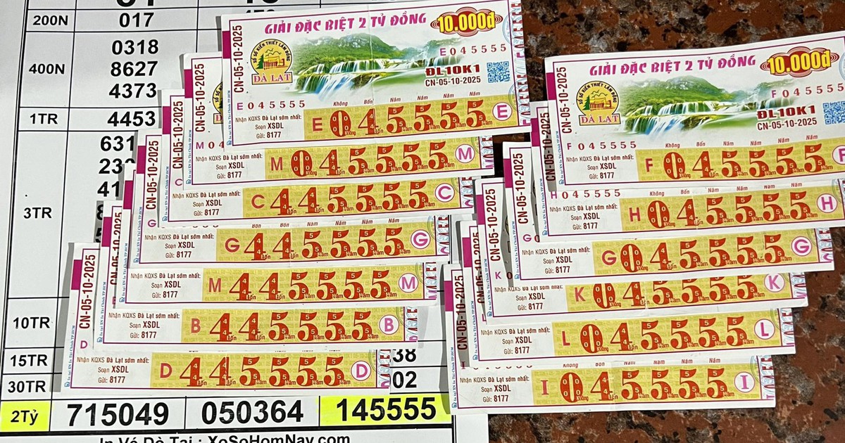 Hiếm gặp: D&atilde;y độc đắc c&oacute; số &#039;5555&#039;, nhiều người bất ngờ tr&uacute;ng xổ số miền Nam