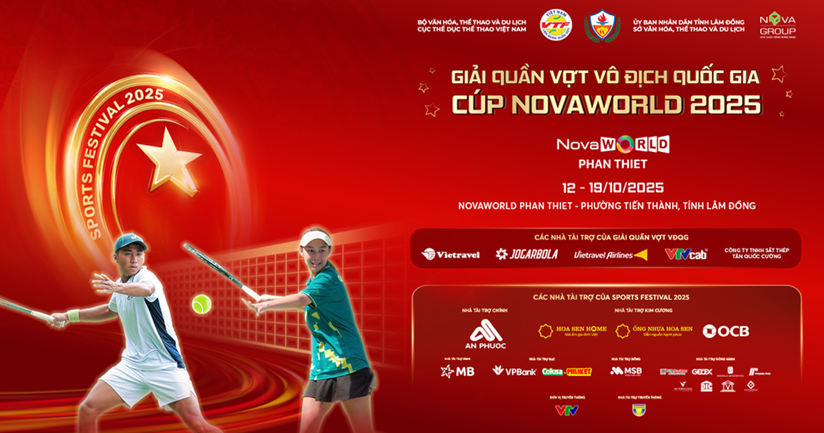 Giải Quần vợt Vô địch Quốc gia - Cúp NovaWorld 2025 mở màn Sports Festival GĐ 2