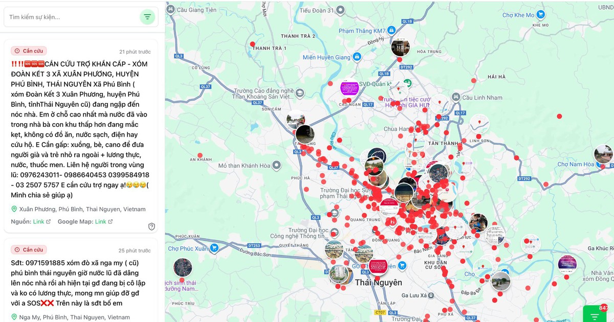 Trước hình ảnh kêu cứu của người dân, hai bạn trẻ làm trang web cứu hộ khẩn cấp