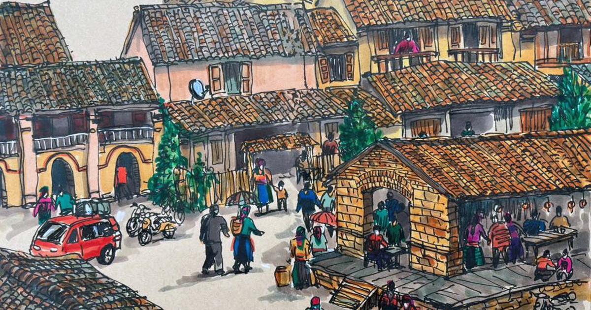 Phố cổ Đồng Văn - chợ đá và nhà trình tường