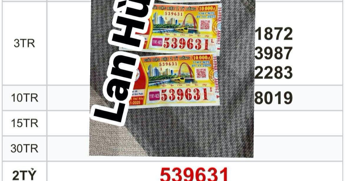 Giải độc đắc xổ số miền Nam ng&agrave;y 1 th&aacute;ng 11: Đại l&yacute; T&acirc;y Ninh đổi thưởng 3 tờ