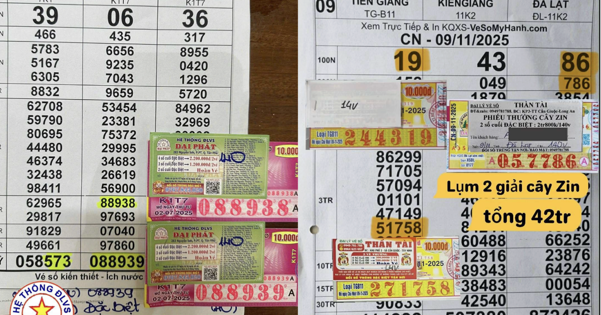 Mua nguy&ecirc;n c&acirc;y v&eacute; 140 tờ, bất ngờ tr&uacute;ng 2 giải xổ số miền Nam