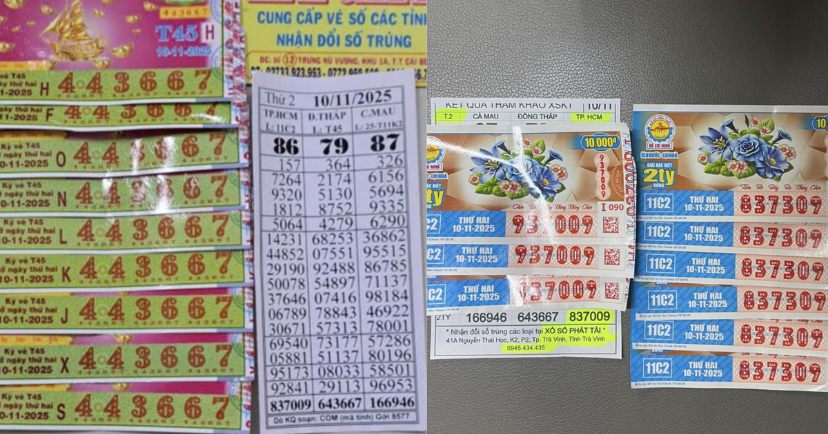 H&agrave;ng loạt v&eacute; vừa tr&uacute;ng xổ số miền Nam ng&agrave;y 10 th&aacute;ng 11, nhiều người 'xin v&iacute;a'