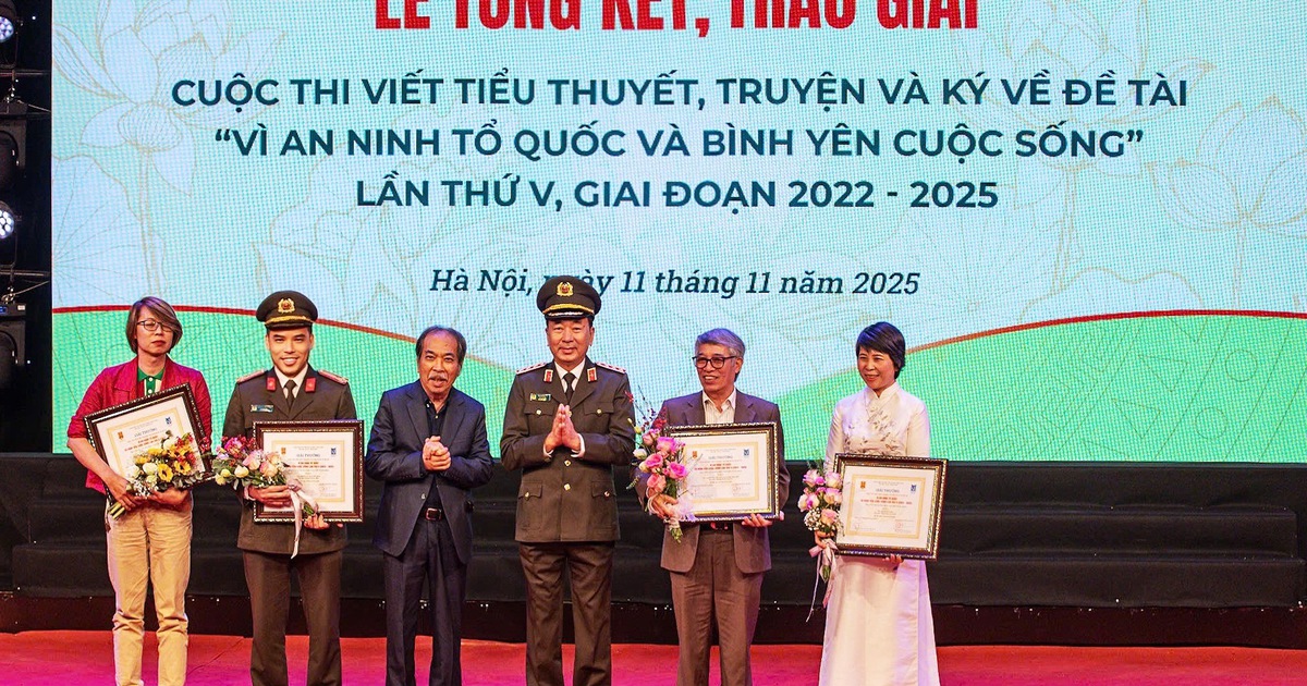 Tiểu thuyết Dương Bình Nguyên nhận giải nhất của Hội Nhà văn và Bộ Công an