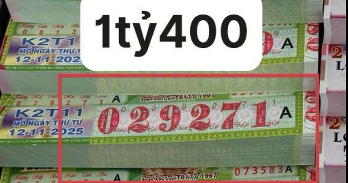 Cây vé trúng 1,4 tỉ xổ số miền Nam ngày 12 tháng 11, hàng loạt người trúng