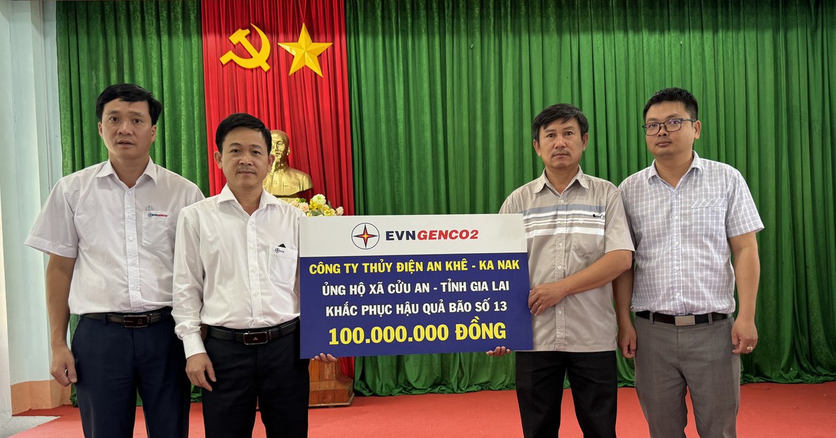 Thủy điện An Khê - Ka Nak hỗ trợ 500 triệu đồng giúp Gia Lai sau bão 13