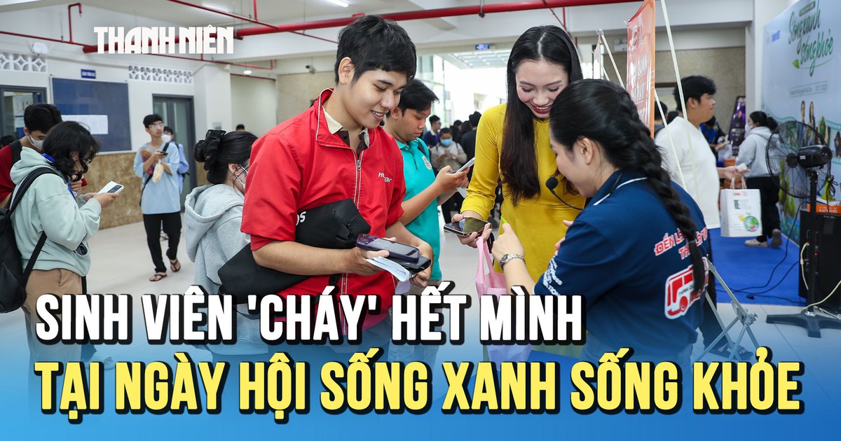 Sinh viên ‘cháy’ hết mình, săn quà cực chất tại ngày hội 'Sống xanh sống khỏe’ 2025