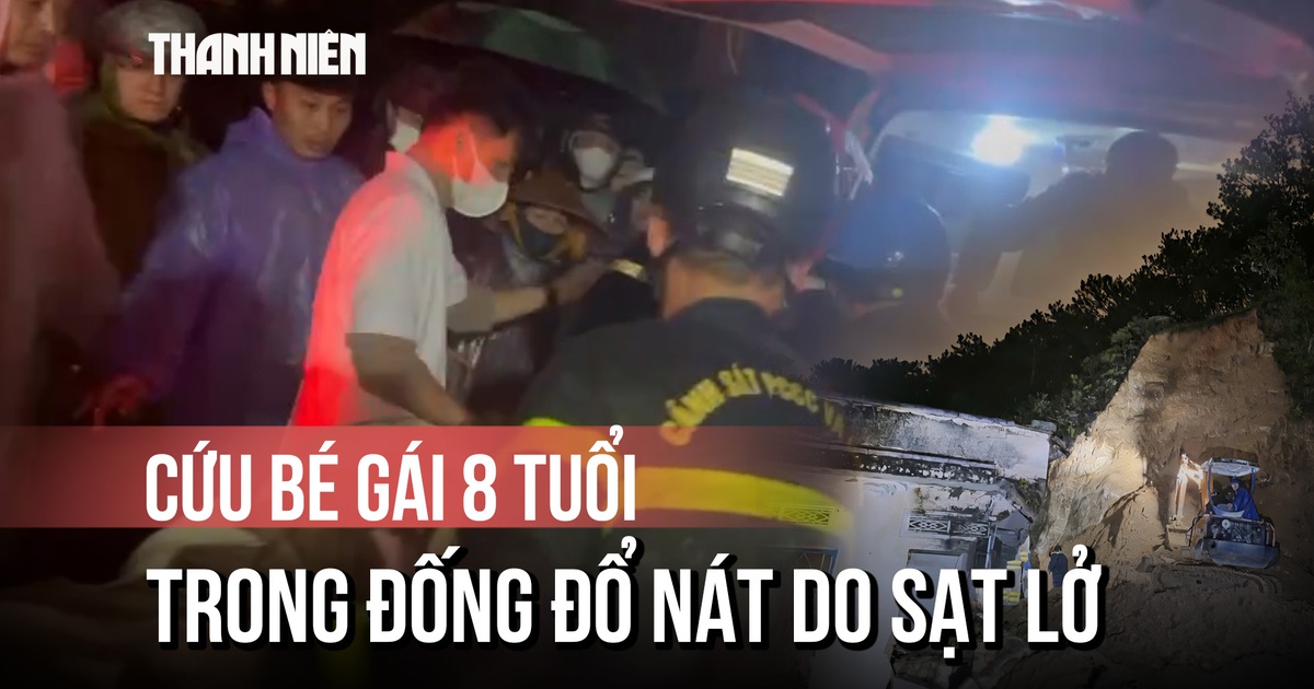Giải cứu thành công bé gái 8 tuổi trong đống đổ nát do sạt lở ta luy
