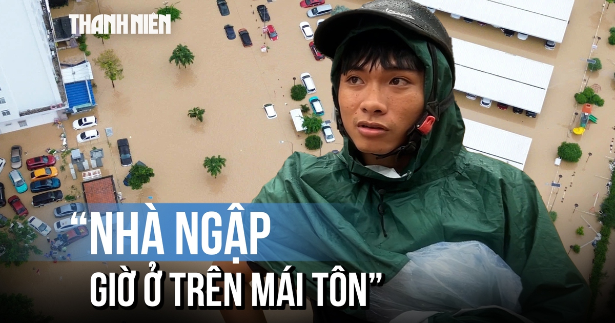 [FLYCAM] Ngập lụt ở Khánh Hòa: Nước chảy xiết, quân đội gấp rút cứu hộ suốt đêm ngày