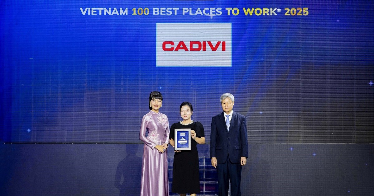 CADIVI giữ vị trí Top 20 ‘Nơi làm việc tốt nhất Việt Nam 2025’
